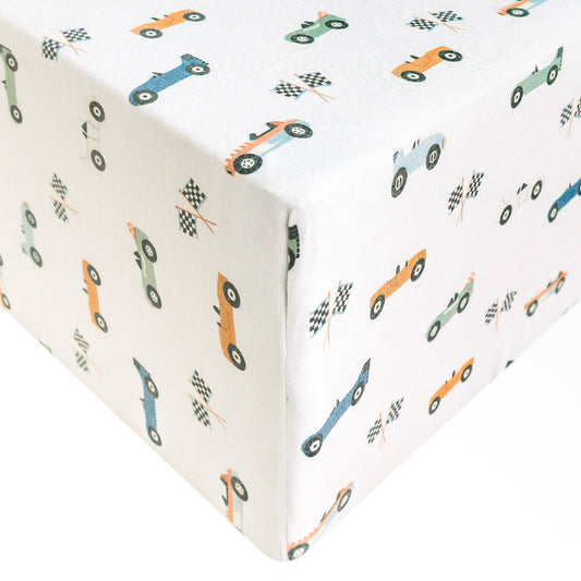 Premium Knit Fitted Crib Sheet - Speedster