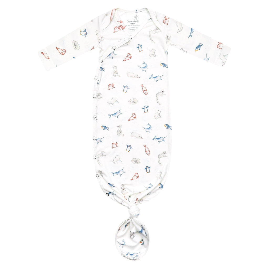 Newborn Knotted Gown - Arctic Wonder