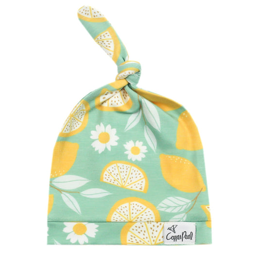 Top Knot Hat - Lemon