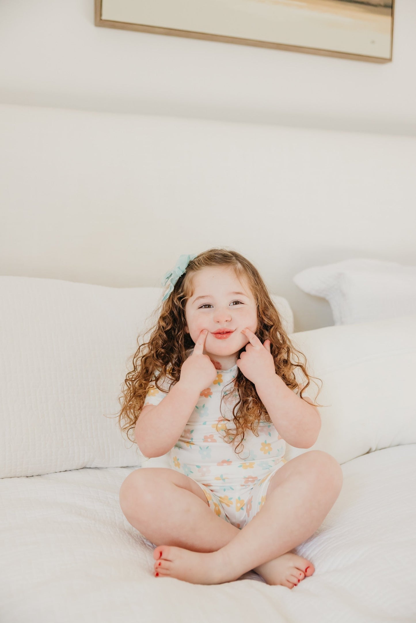 2pc Short Sleeve Pajama Set - Daisy