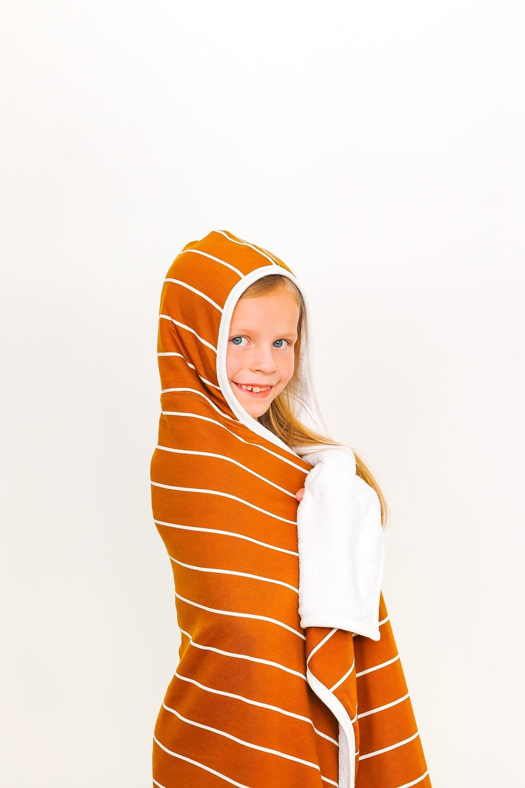 Premium Big Kid Hooded Towel - Camel