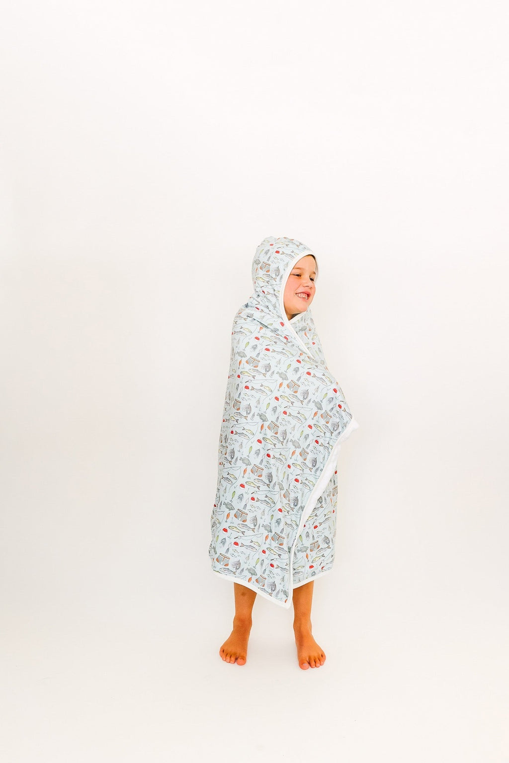 Premium Big Kid Hooded Towel - Trout