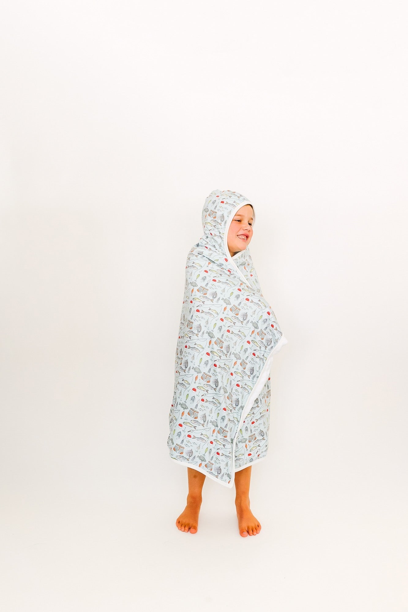 Premium Big Kid Hooded Towel - Trout