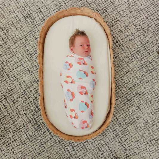 Knit Swaddle Blanket - Elmo Heart Candies