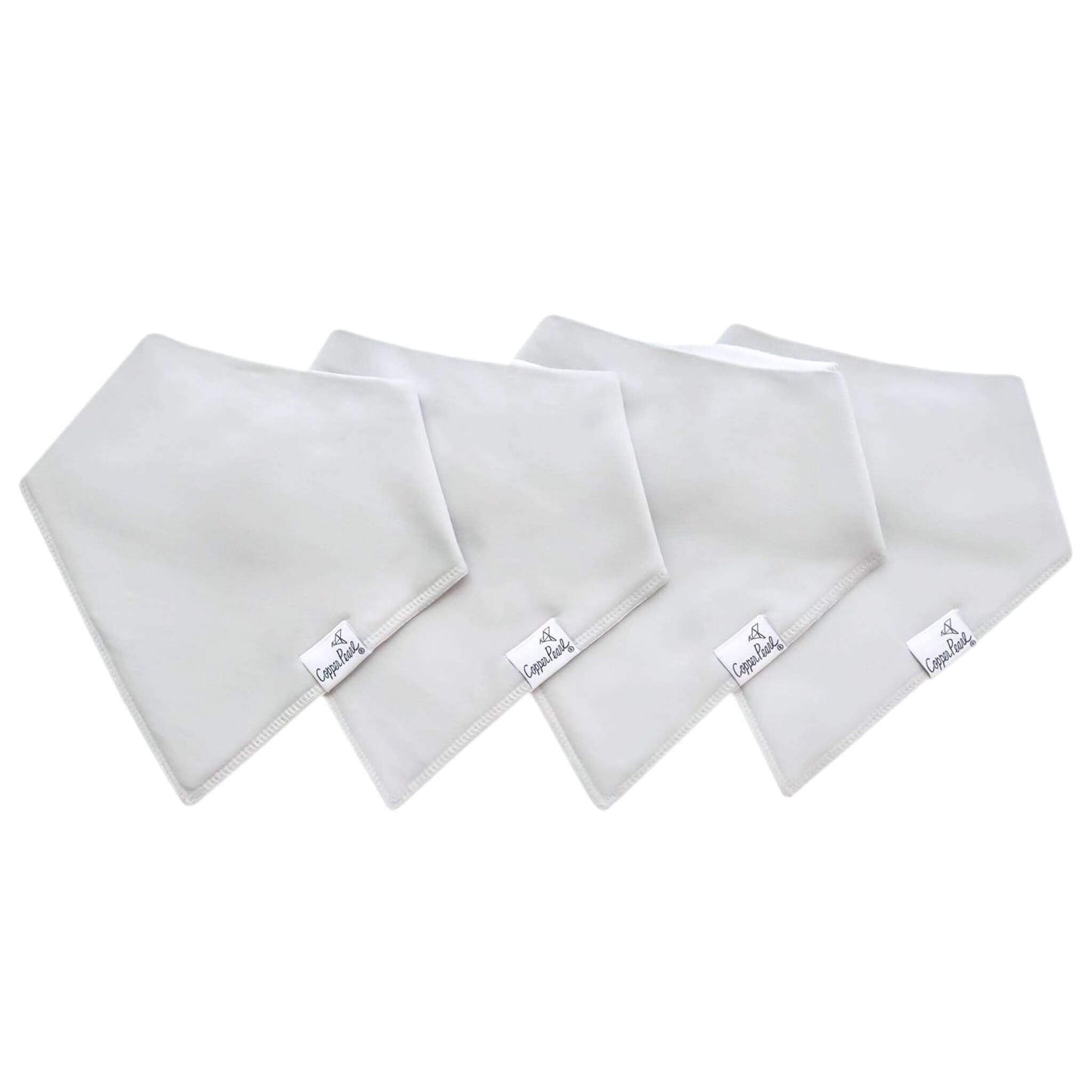 4 Pack Baby Bandana Bibs - Grey Basics