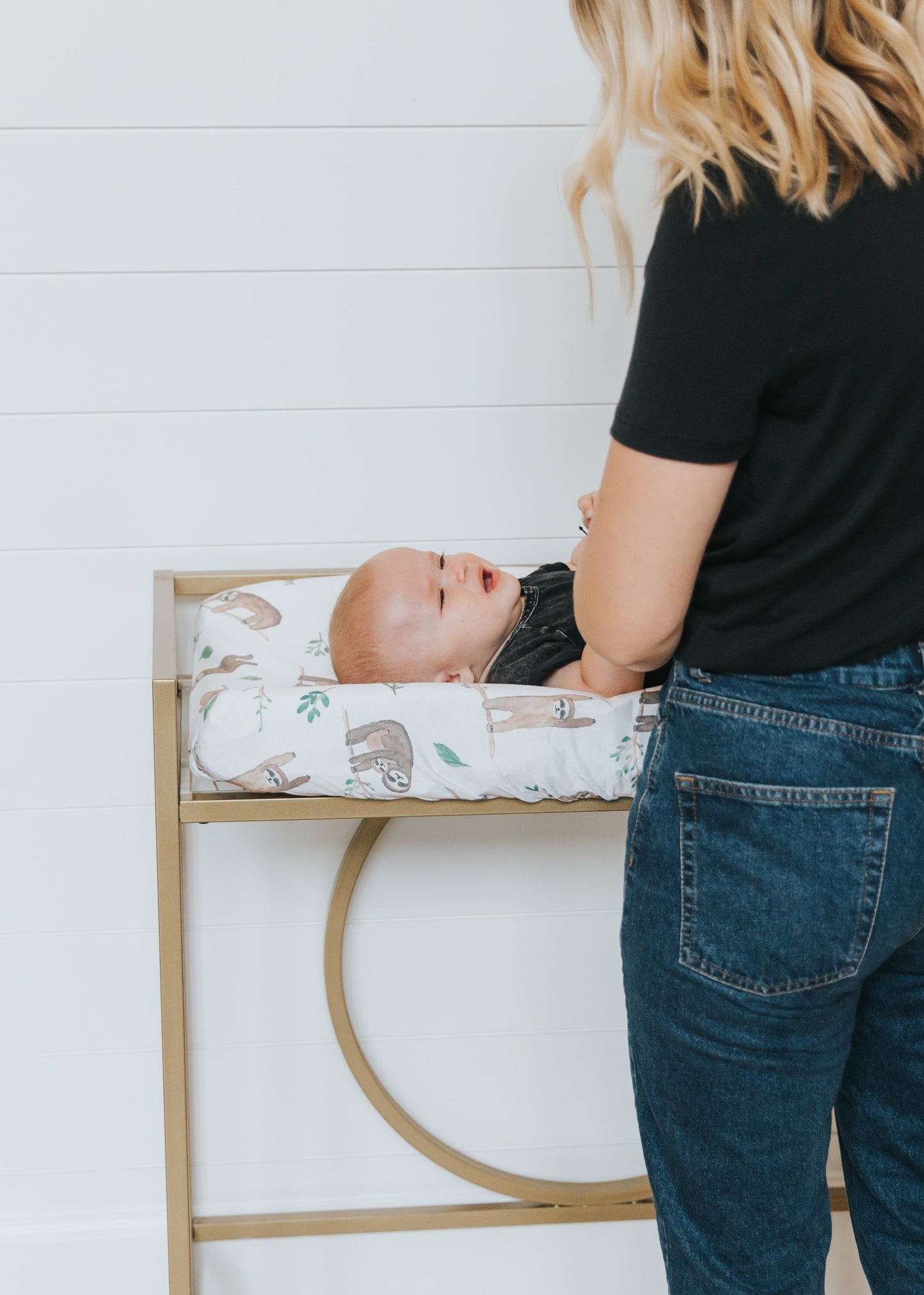 Premium Knit Diaper Changing Pad Cover - Noah