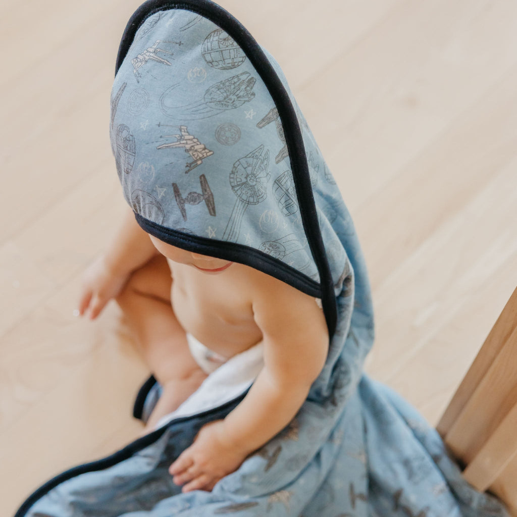 Premium Baby Knit Hooded Towel - Starships