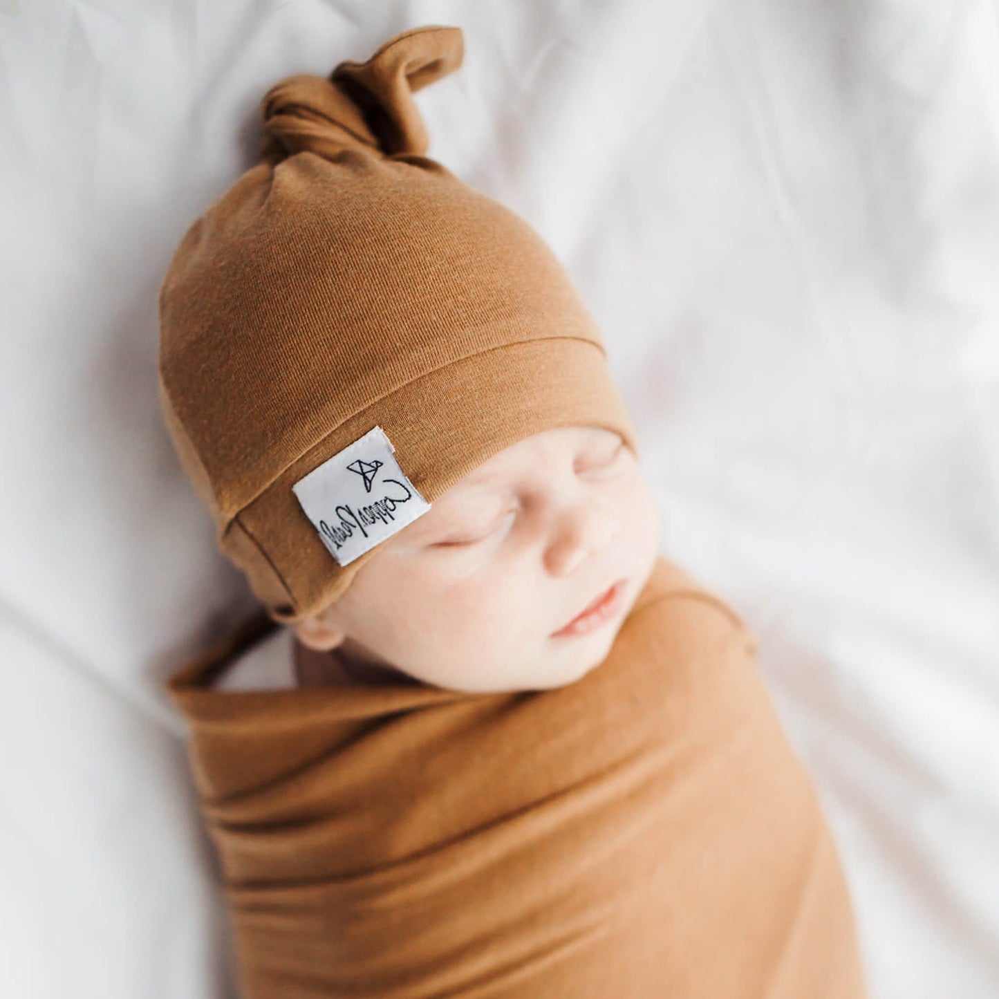 Top Knot Hat - Camel