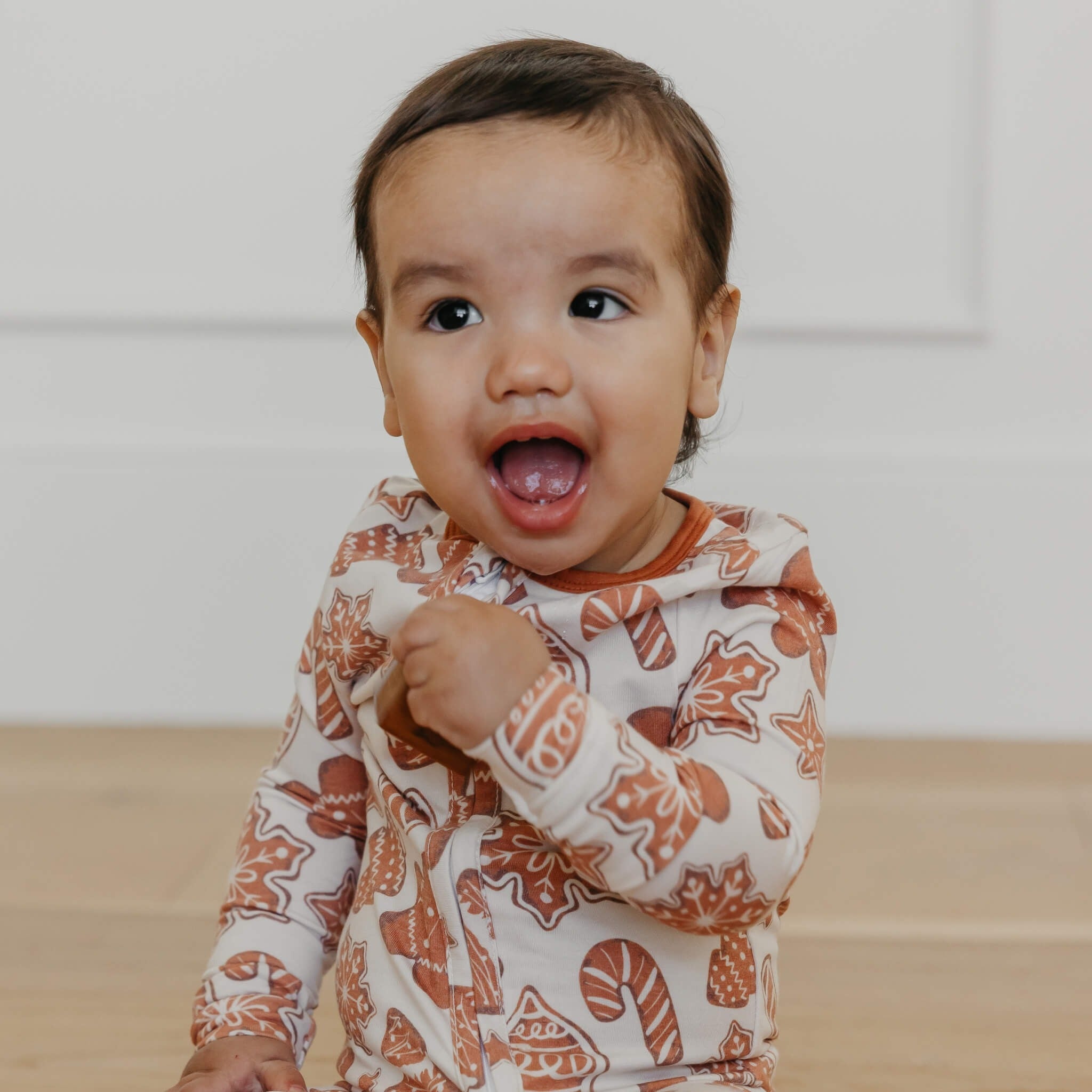 Zip-Up Footie Pajama - Gingerbread