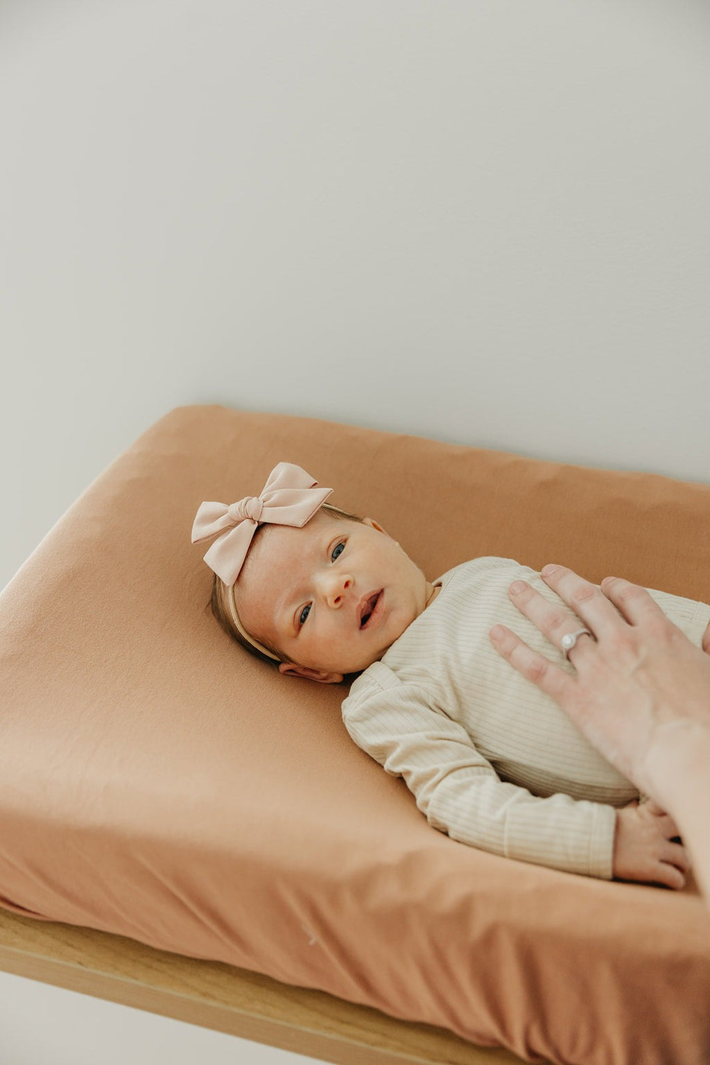 Premium Knit Diaper Changing Pad Cover - Pecan