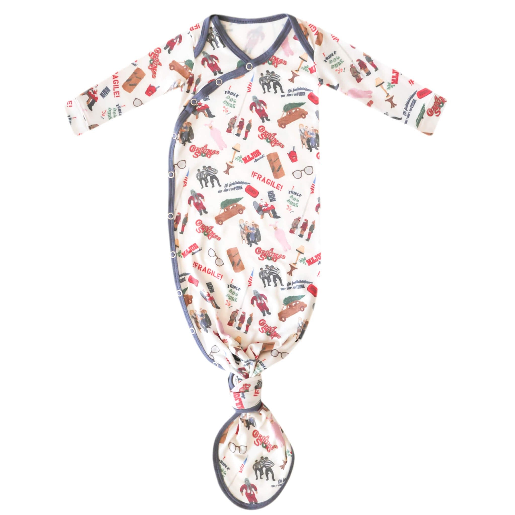 Newborn Knotted Gown - A Christmas Story