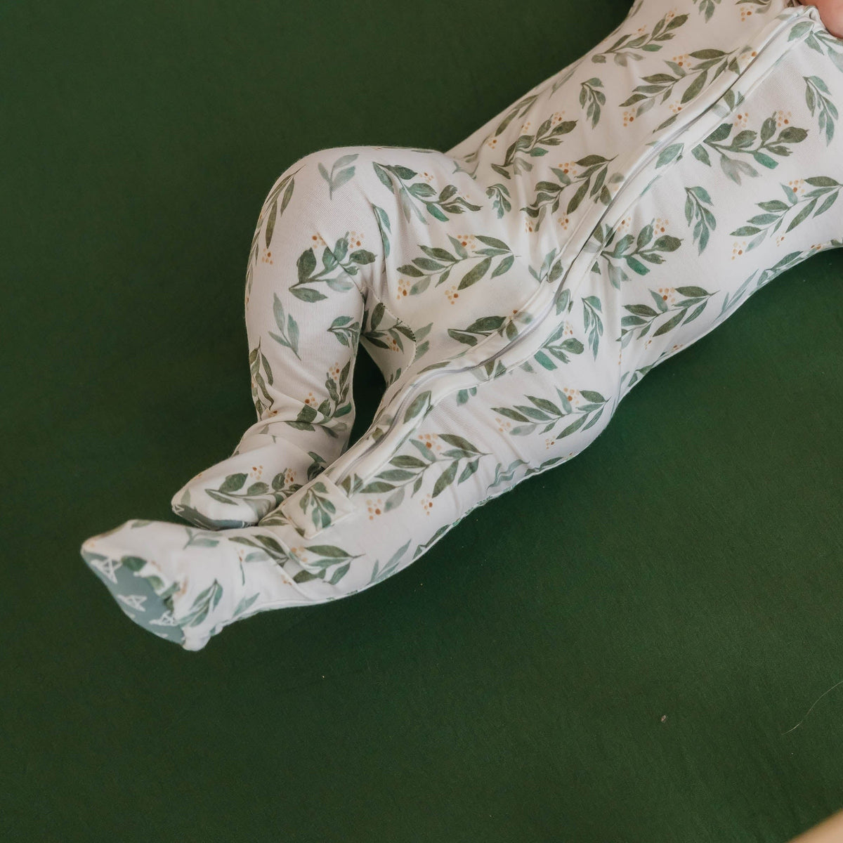 Zip-Up Footie Pajama - Fern