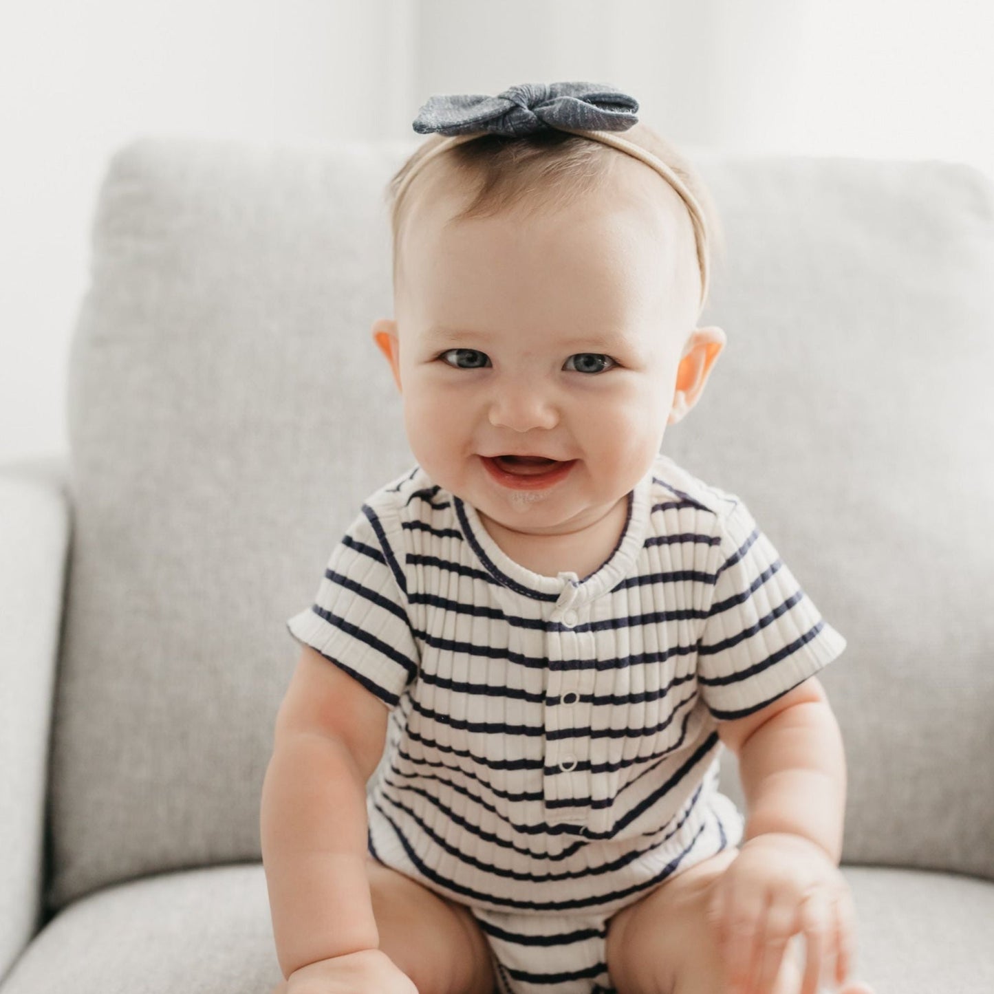 Classic Baby Bow - Denim