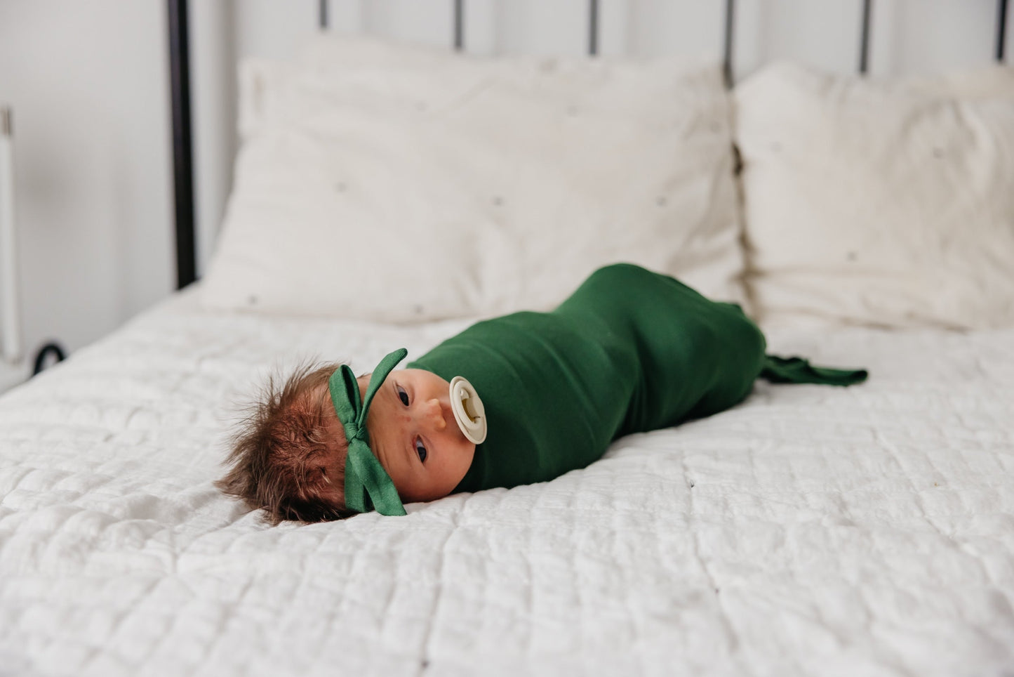 Ribbon Baby Bow - Alder