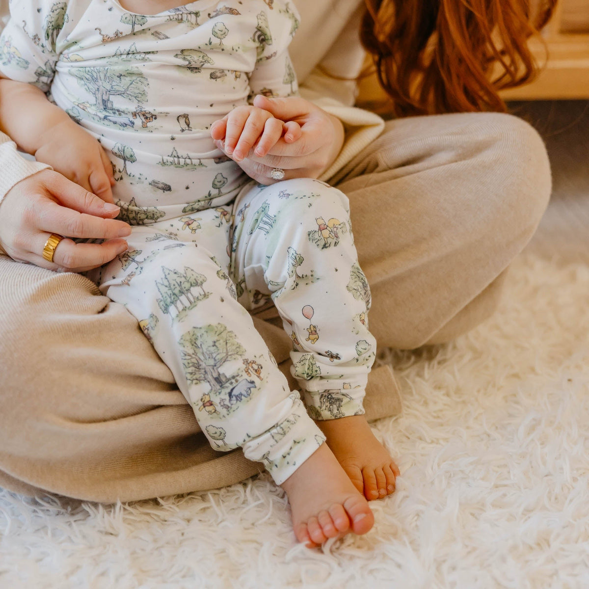 2pc Short Sleeve Pajamas with Pants - Hundred Acre Wood