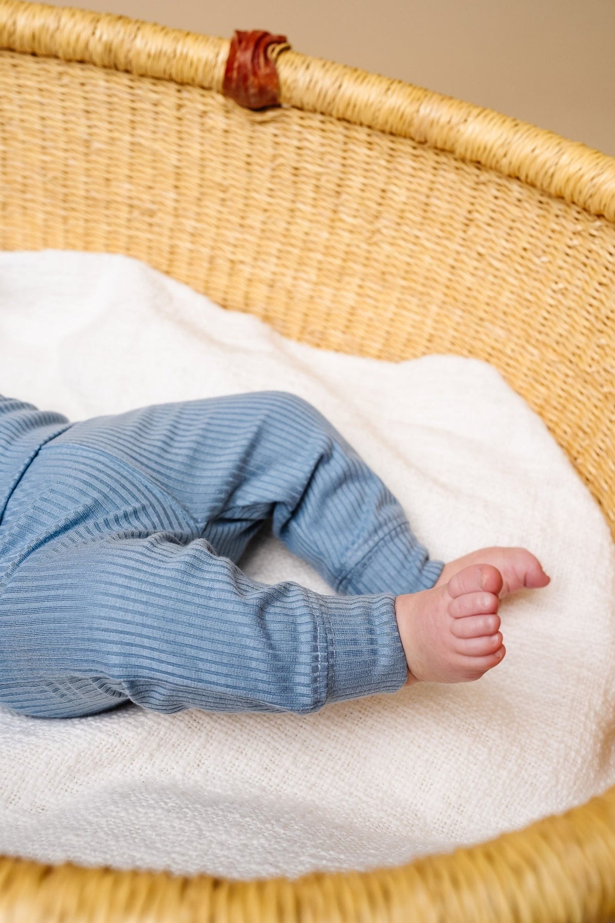 Rib Knit Baby Pants - Atlantic