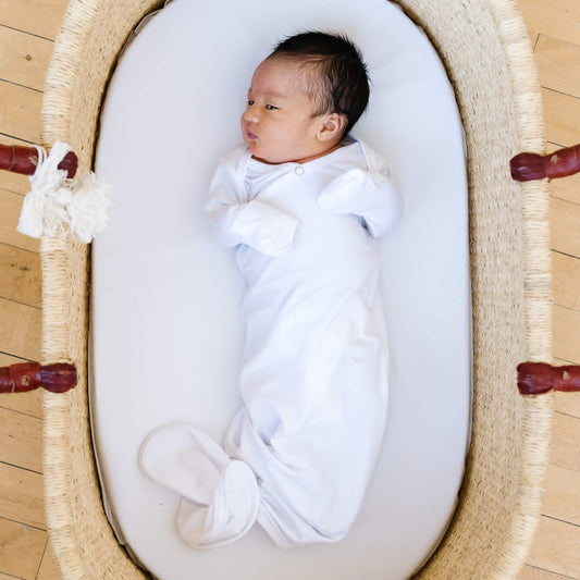Newborn Knotted Gown - Dove