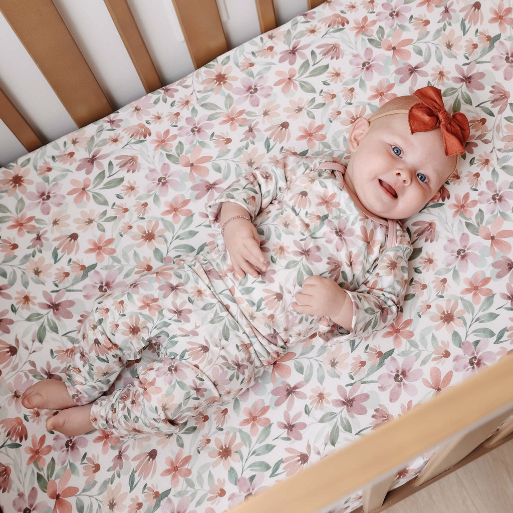 Premium Mini Crib Sheet - Natalie
