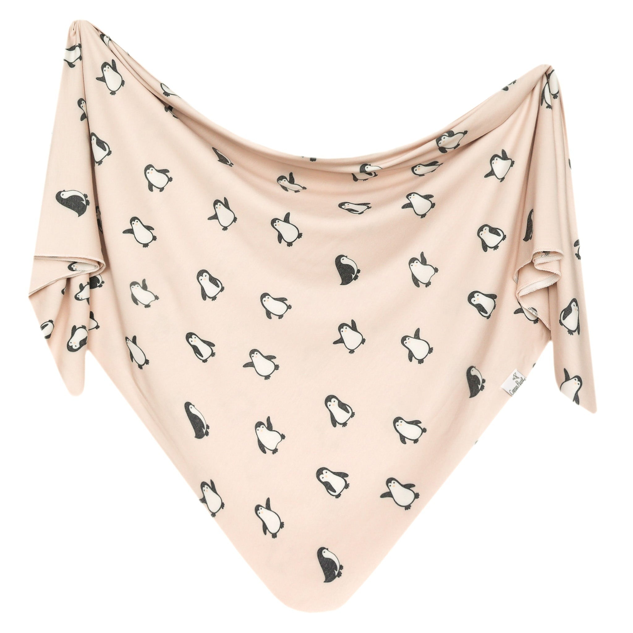 Knit Swaddle Blanket - Penguins