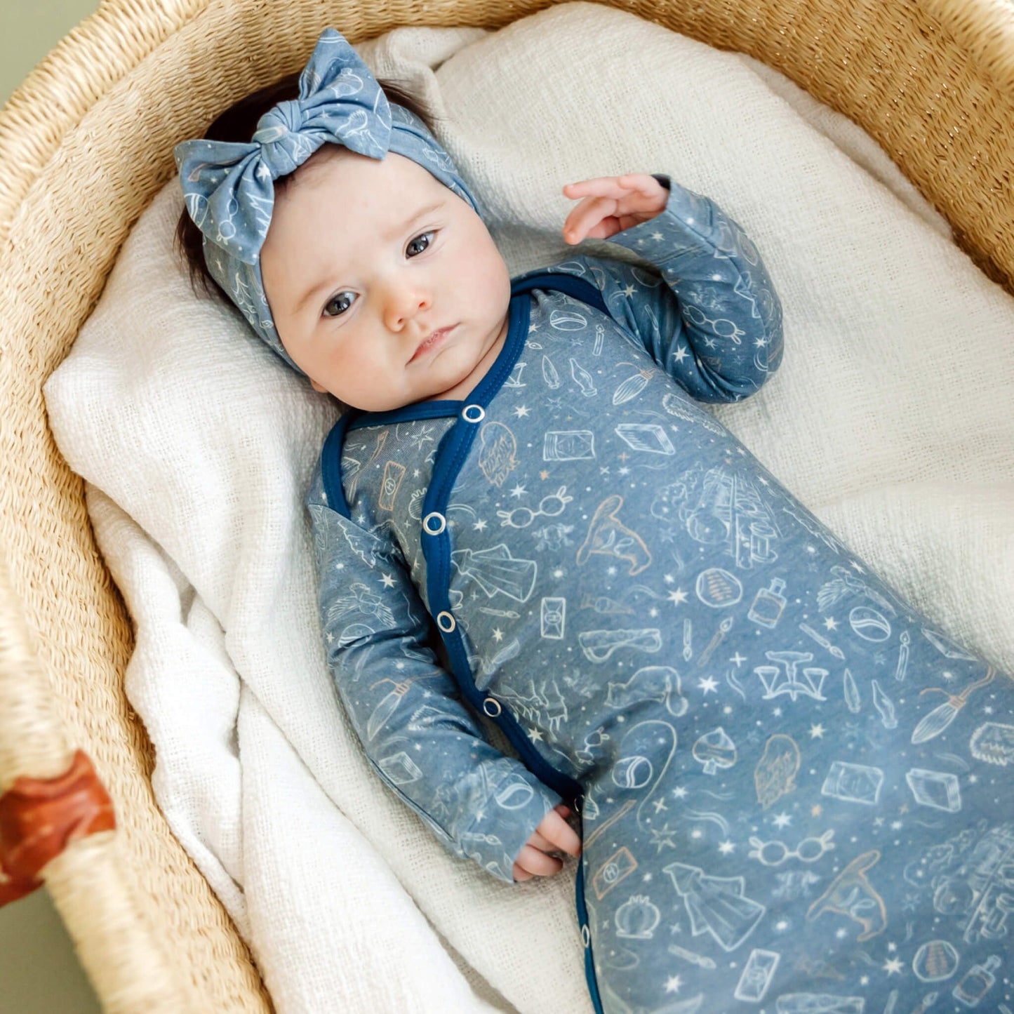 Newborn Knotted Gown - Hogwarts