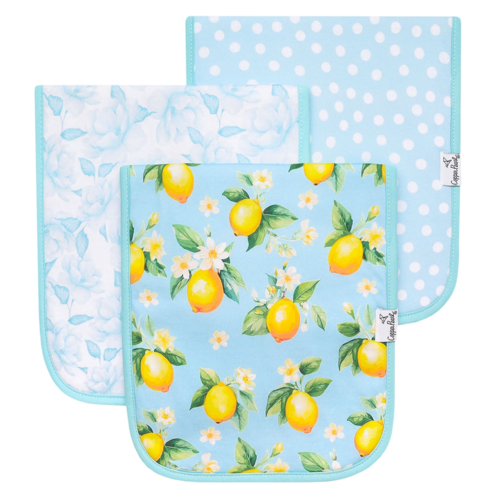 3 Pack Premium Burp Cloths - Melody