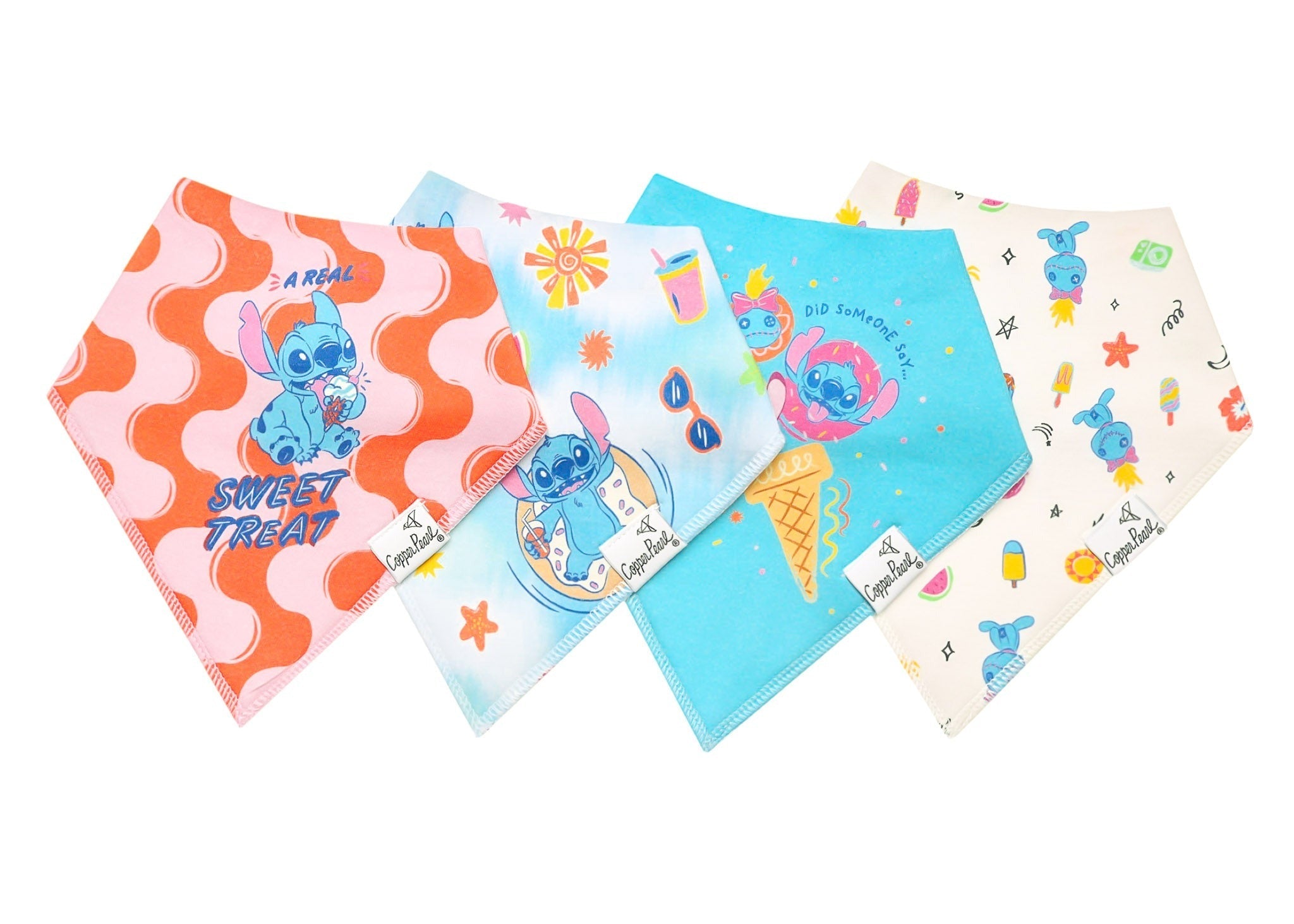 4 Pack Baby Bandana Bibs - Disney Stitch Dreamsicles