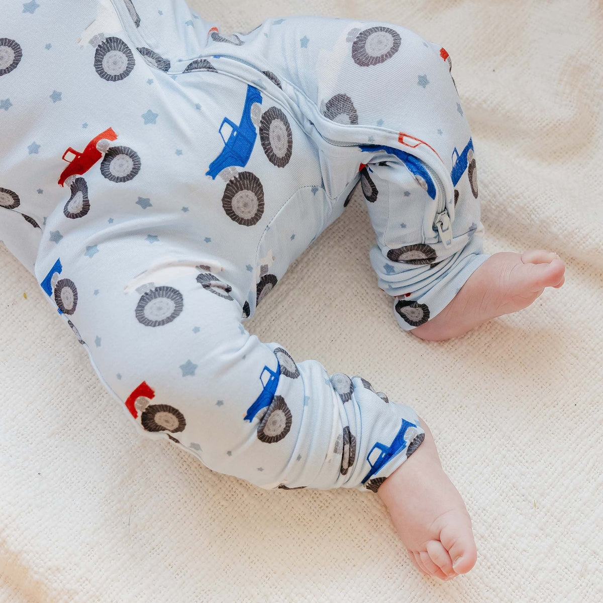 Bamboo Convertible Zip-Up Footie Pajama - Easton