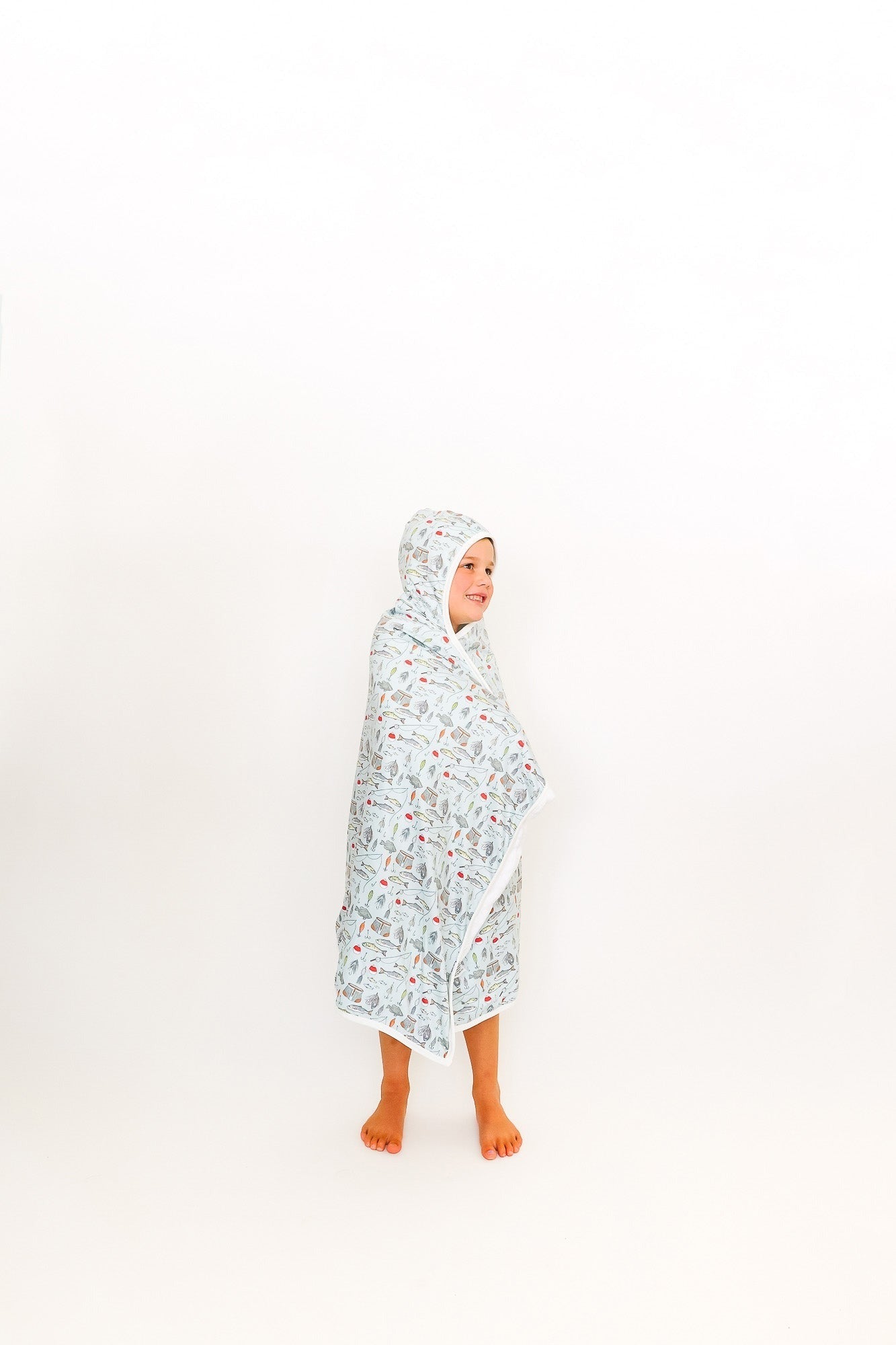 Premium Big Kid Hooded Towel - Trout
