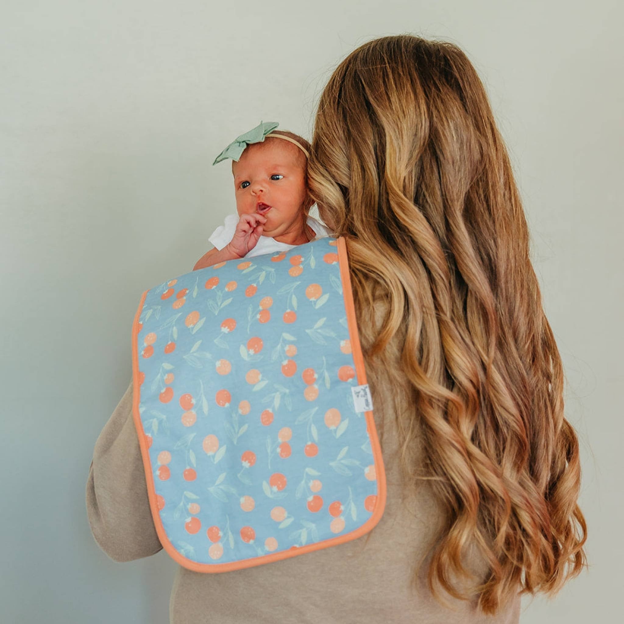 3 Pack Premium Burp Cloths - Clementine