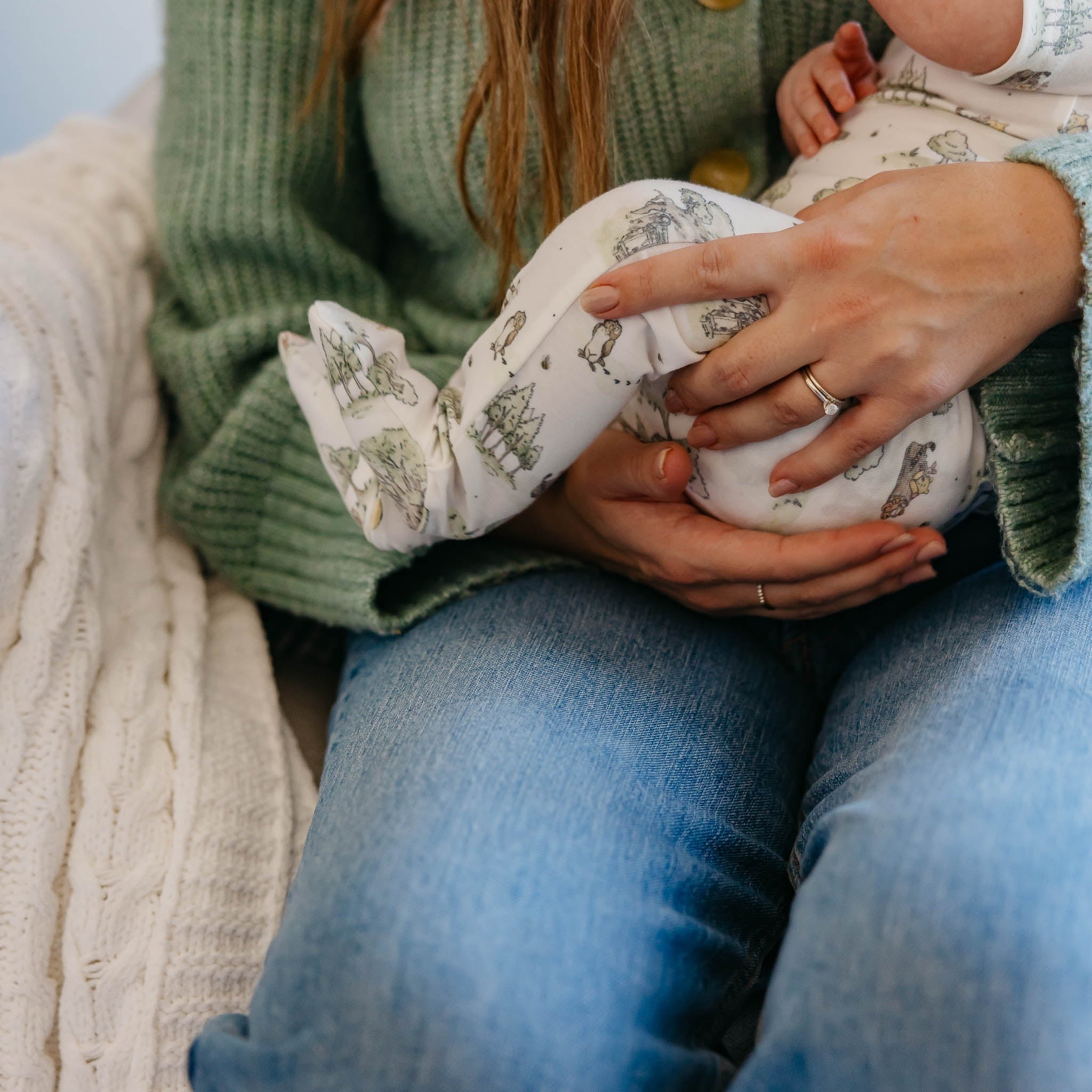 Footed Baby Pants - Hundred Acre Wood