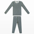 2pc Rib Knit Long Sleeve Pajama Set - Moss