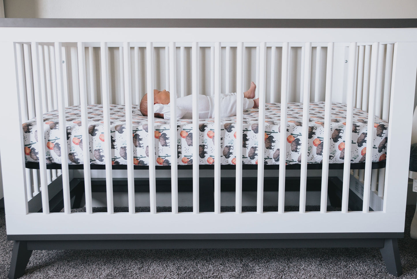 Premium Knit Fitted Crib Sheet - Bison