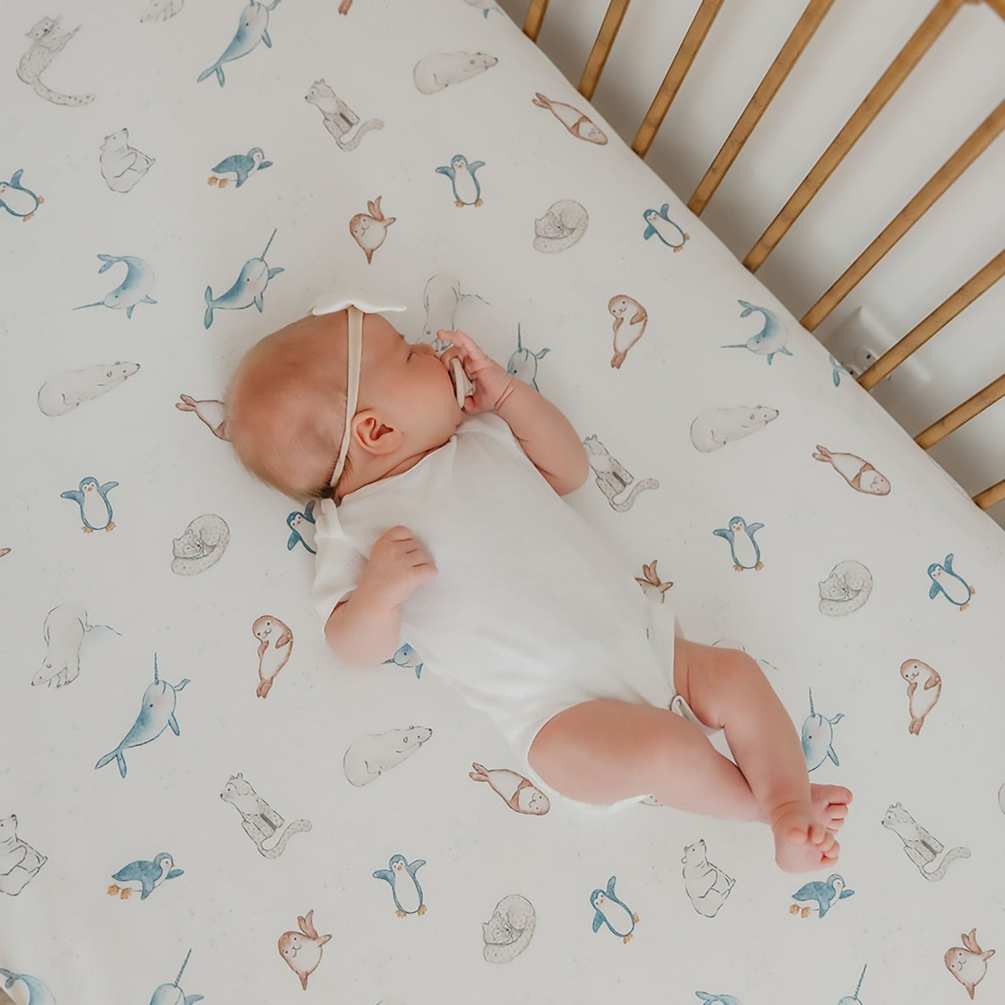 Premium Knit Fitted Crib Sheet - Arctic Wonder