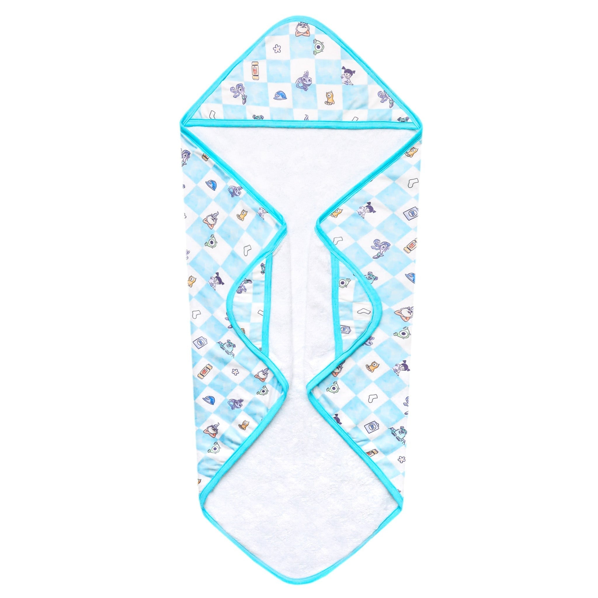 Premium Baby Knit Hooded Towel - Monsters, Inc. Medley