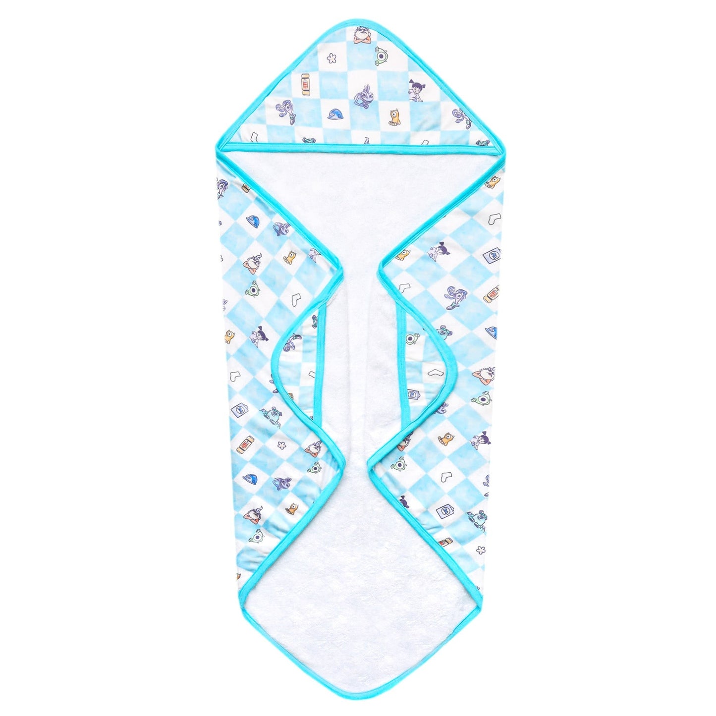 Premium Baby Knit Hooded Towel - Monsters, Inc. Medley