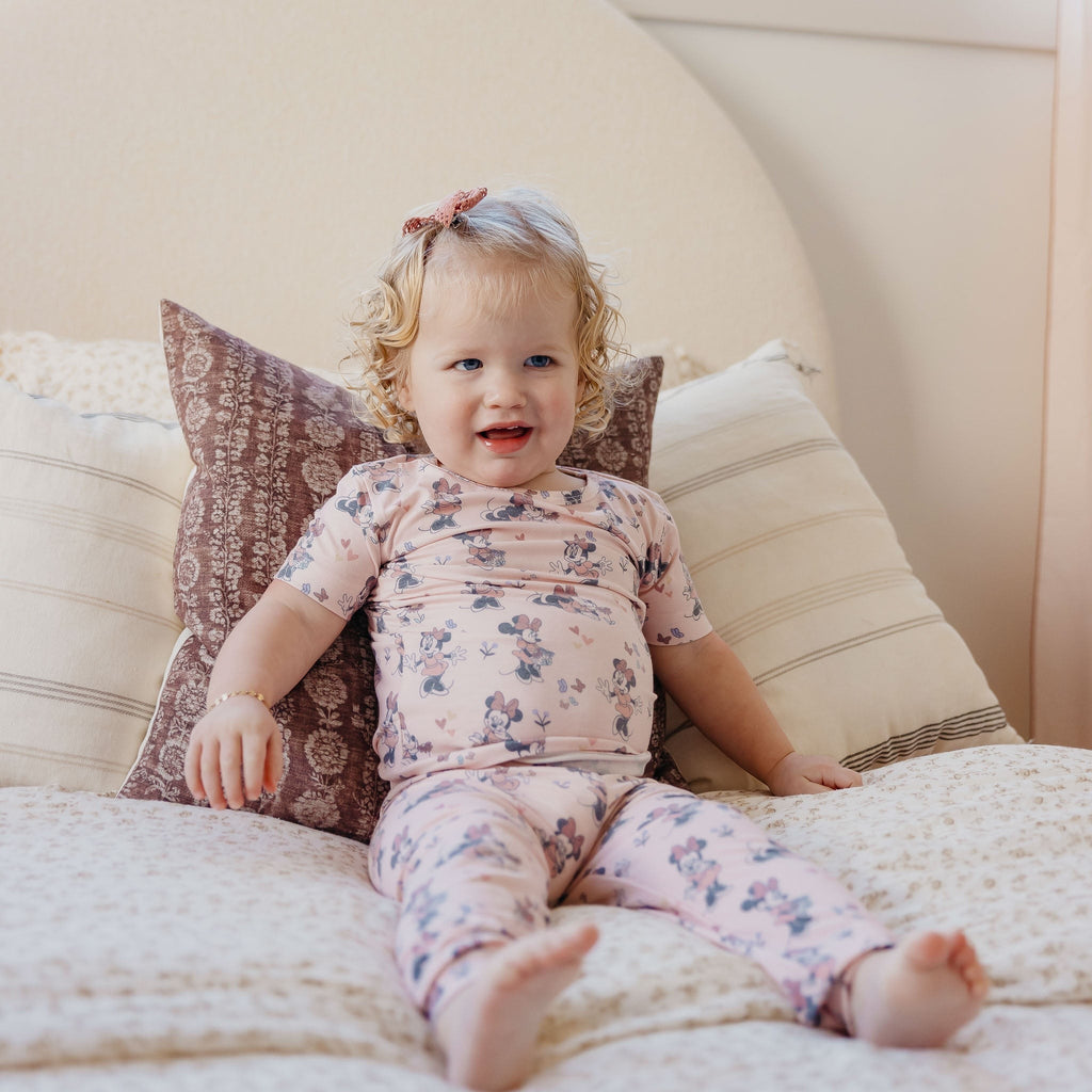 2pc Short Sleeve Pajamas with Pants - Minnie Mouse