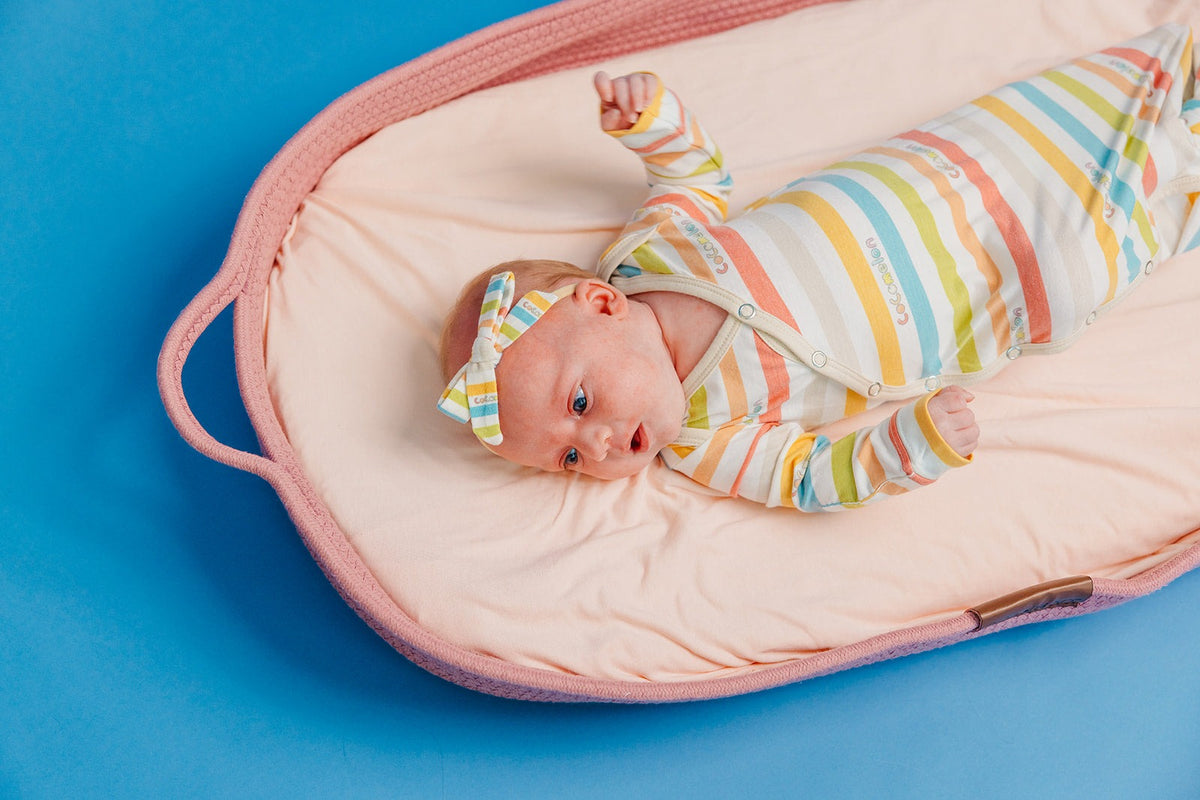 Ribbon Baby Bow - CoComelon Stripe