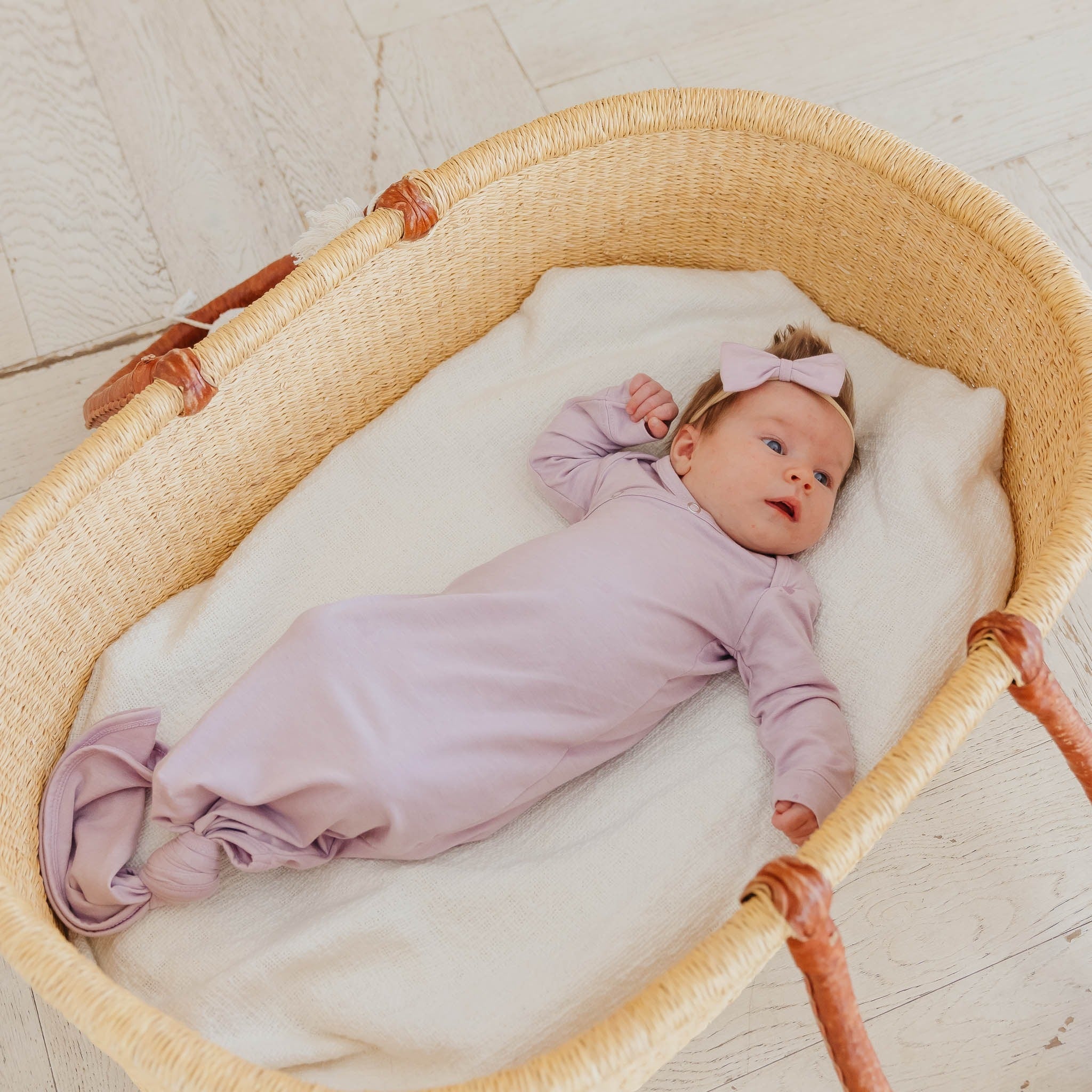 Newborn Knotted Gown - Lily