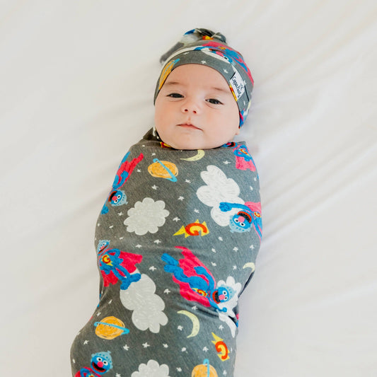 Knit Swaddle Blanket - Super Grover