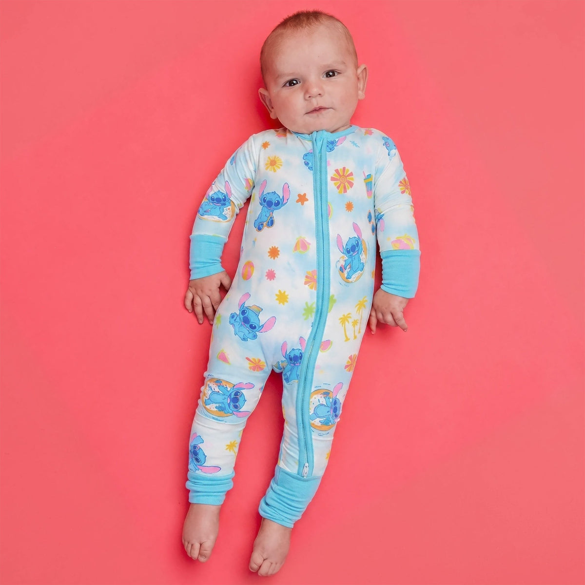 Convertible Zip-Up Footie - Disney Stitch Dreamsicles
