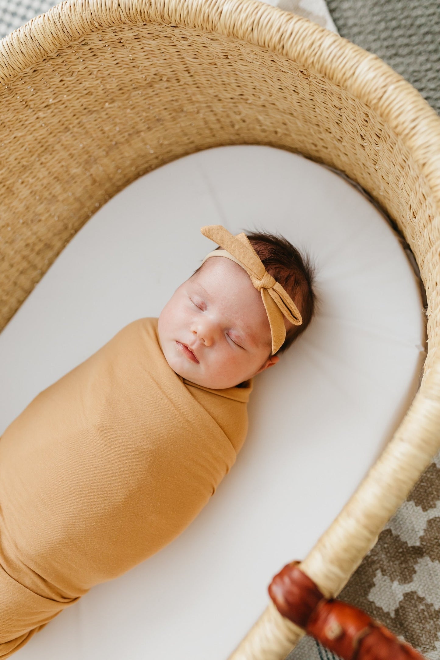 Ribbon Baby Bow - Dune
