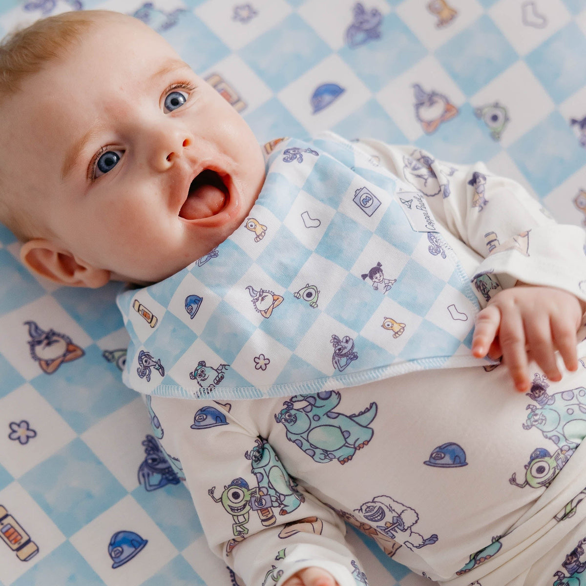4 Pack Baby Bandana Bibs - Monsters, Inc. Medley