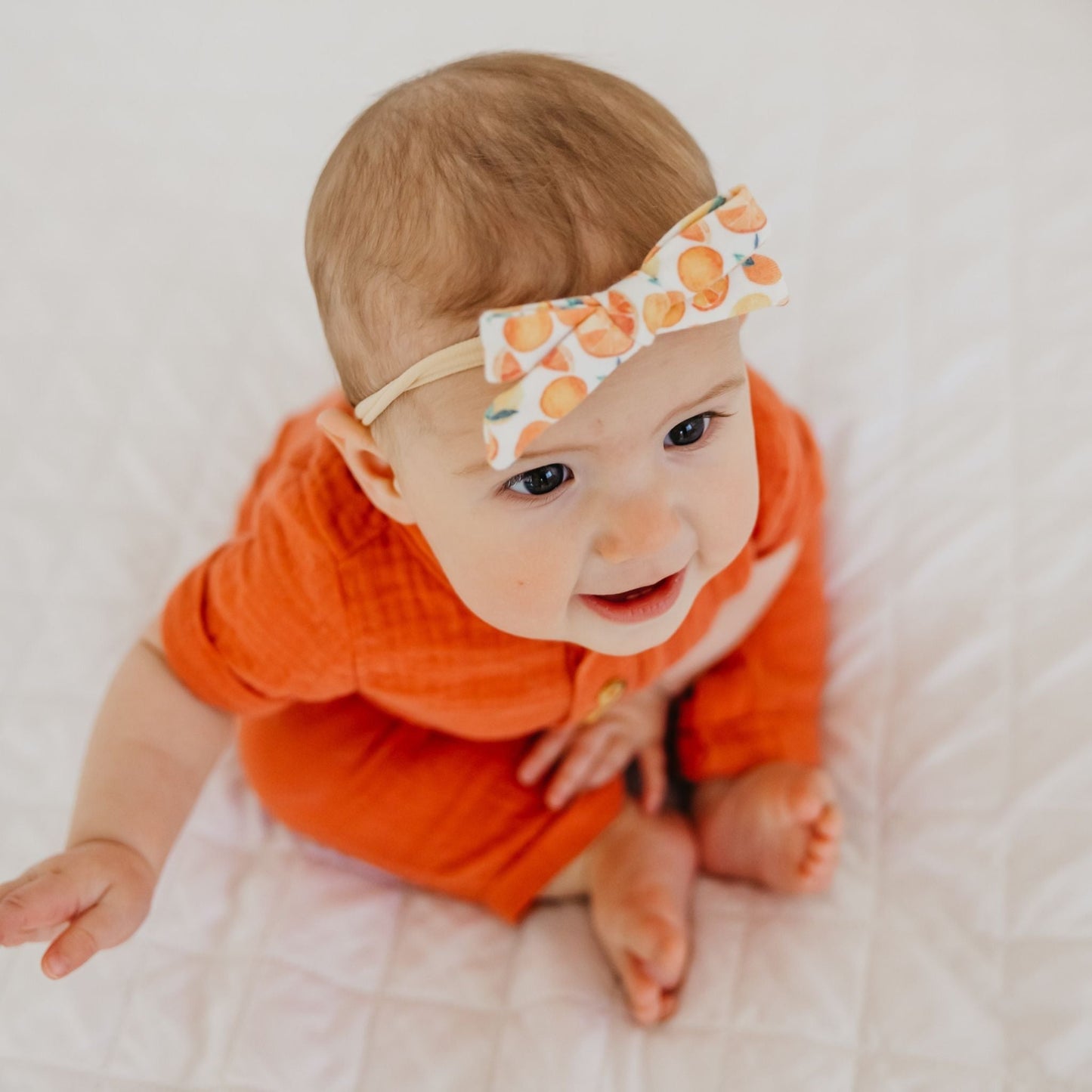 Ribbon Baby Bow - Citrus