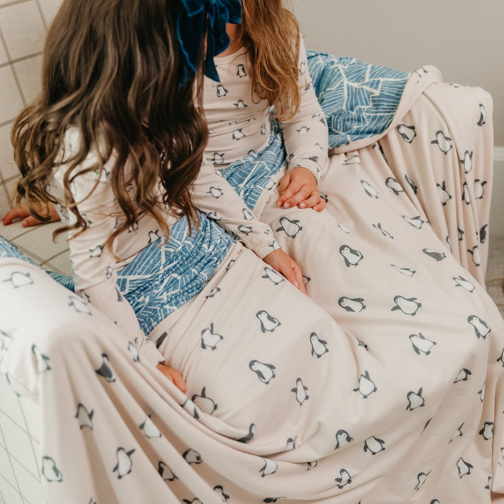 Three-Layer Jumbo Quilt - Penguins