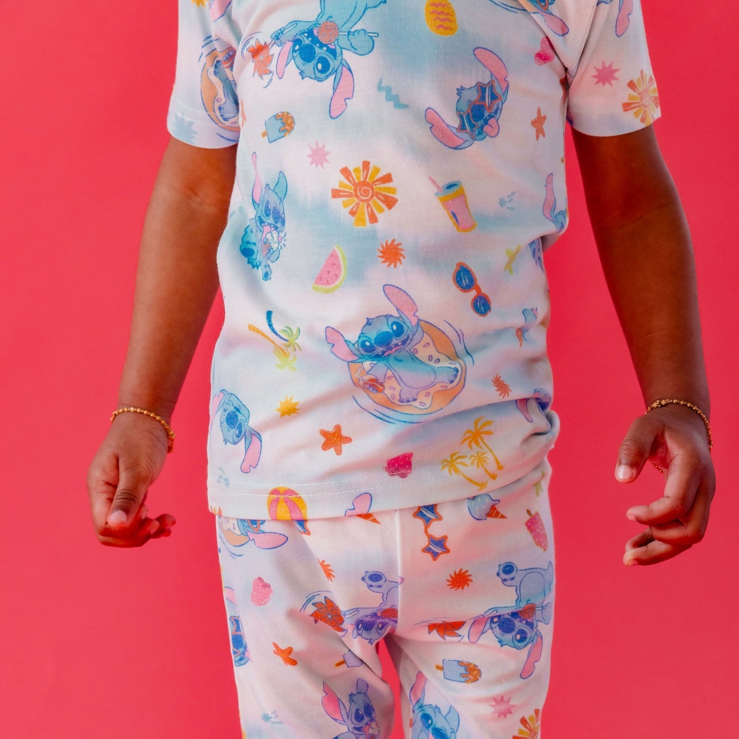 2pc Short Sleeve Pajama Set - Disney Stitch Dreamsicles