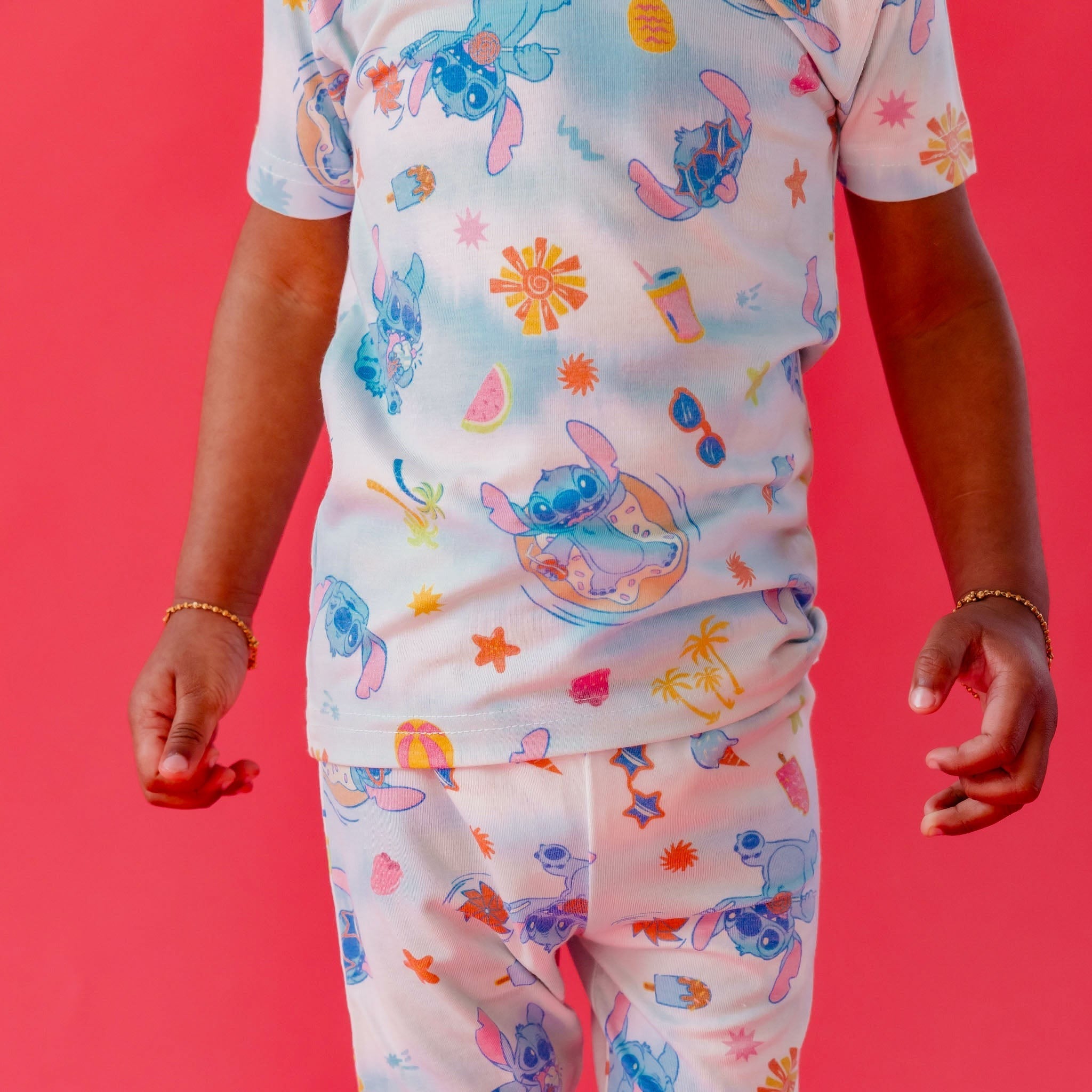 2pc Short Sleeve Pajama Set - Disney Stitch Dreamsicles