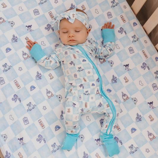 Convertible Zip-Up Footie Pajama - Monsters, Inc. Medley