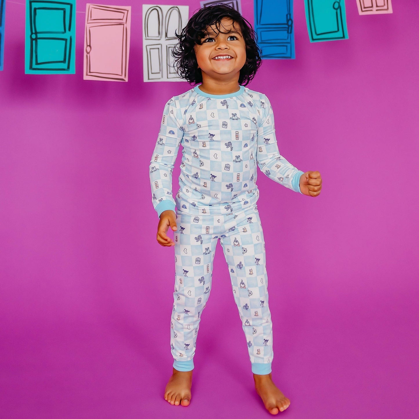 2pc Long Sleeve Pajama Set - Monsters, Inc. Medley