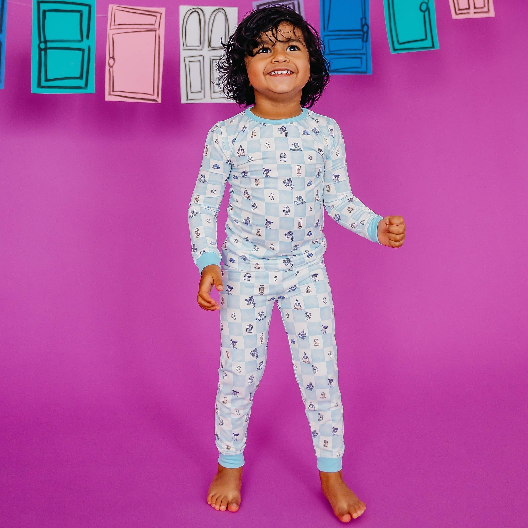 2pc Long Sleeve Pajama Set - Monsters, Inc. Medley