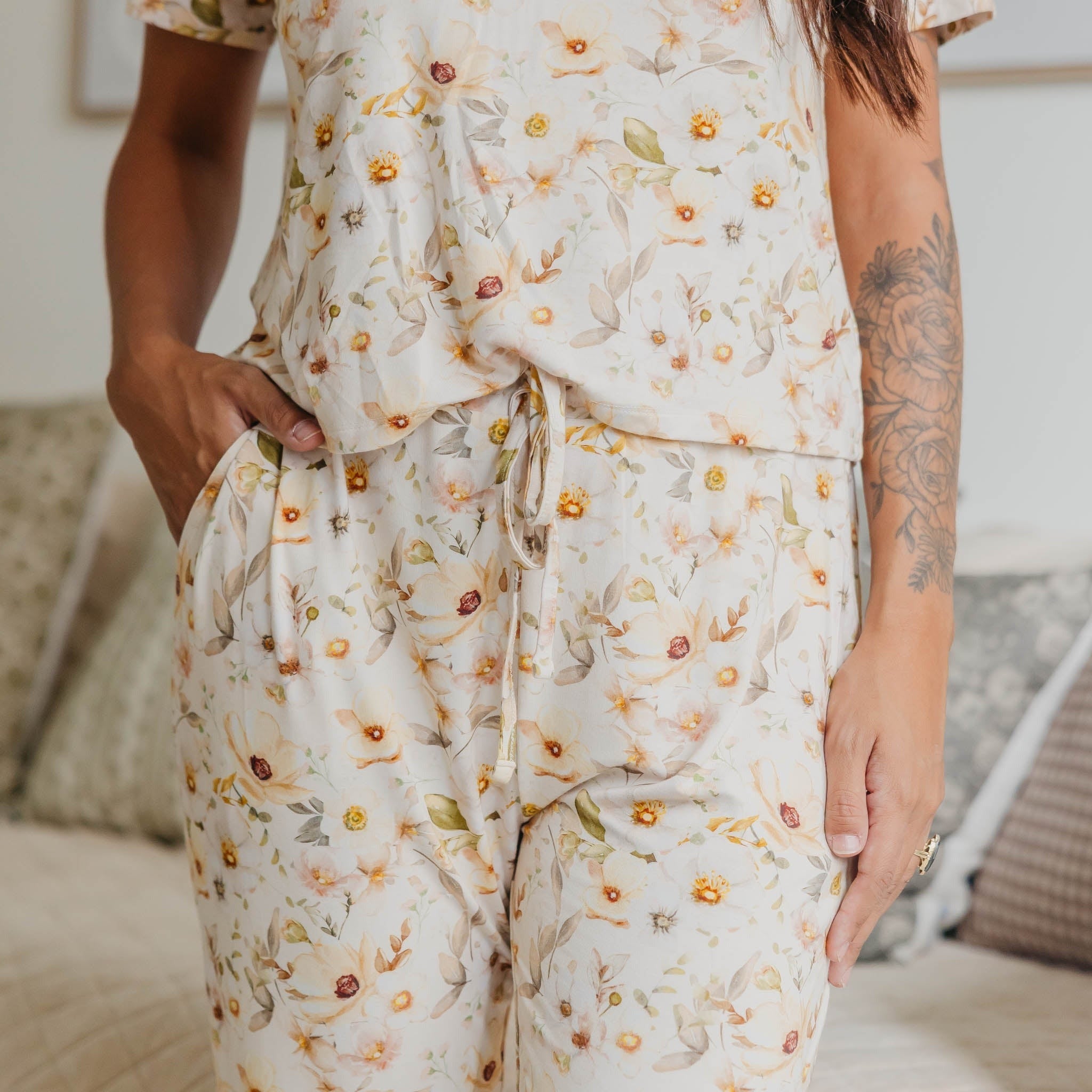 Bamboo Women's Short Sleeve Pajamas - Angelique